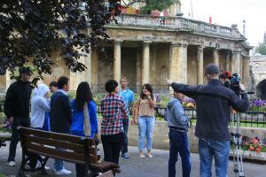 Filming our English school in Bath 