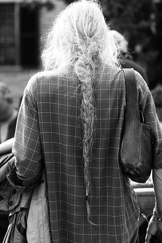 Long plaited hair