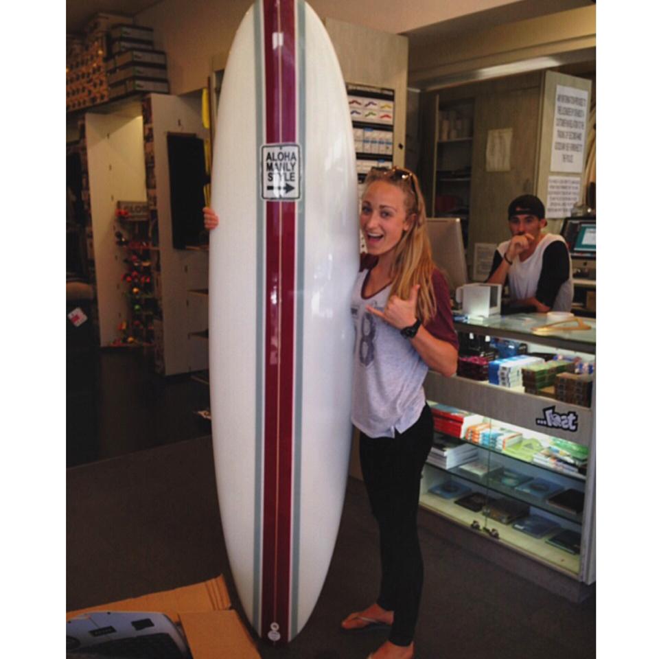Anna loves being able to surf and study!